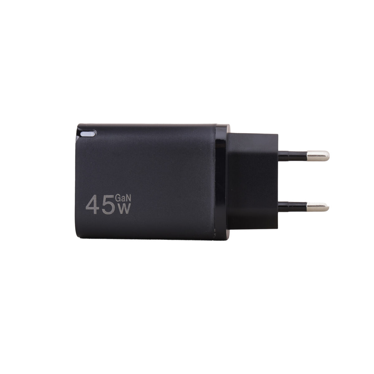 AD17 45W Siyah Süper Hızlı Şarj Adaptörü – Çift Port USB-A & USB-C, PD + QC3.0 Destekli - Image 2