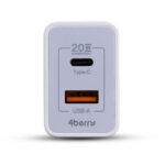 AD88 20W Çift USB Şarj Adaptörü - Hızlı Şarj Cihazı BEYAZ - Image 2