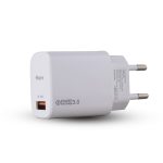 AU13  Hızlı USB Duvar Şarj Adaptörü (Başlık) 3.0A 18W - Beyaz - Görsel 3