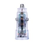 BR01 48W Şeffaf Araç Şarj Cihazı | PD & QC 3.0 Destekli, Çift USB Hızlı Şarj