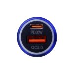 BR01 48W Şeffaf Araç Şarj Cihazı | PD & QC 3.0 Destekli, Çift USB Hızlı Şarj - Görsel 2