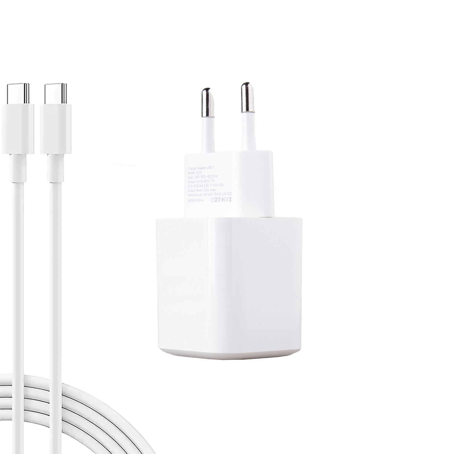 cc25-charger-set-white-195.jpg CC25 ECO Bundle 25W Hızlı Şarj Cihazı + Type-C Kablo | PD Destekli, Kompakt ve Güvenli - Görsel 1