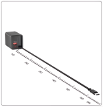 GaN Pro Charge 65W Hızlı Şarj Adaptörü Type-C + USB-A + Dahili Kablo - Görsel 5