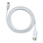 ECO-AMT Beyaz USB-A-Micro USB Kablo – 1.2 m, 2.4 A Hızlı Şarj