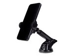 HDCF01S Siyah Araç Telefon Tutucu – 4.0–6.2¨, 360° Döner, Vakumlu Sabitleme