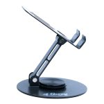 K13 Gri Telefon Standı – Metal, 360° Döner, Ayarlanabilir Yükseklik - Görsel 8