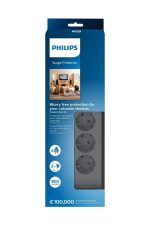 SPN3140A/62  2 Metre 900J  4'lü Akım Korumalı Priz Siyah - Görsel 3