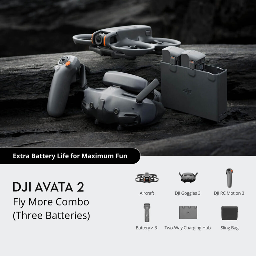 Avata 2 Fly Smart Combo (Tek Batarya) — Goggles N3'lü Ekonomik FPV Paketi