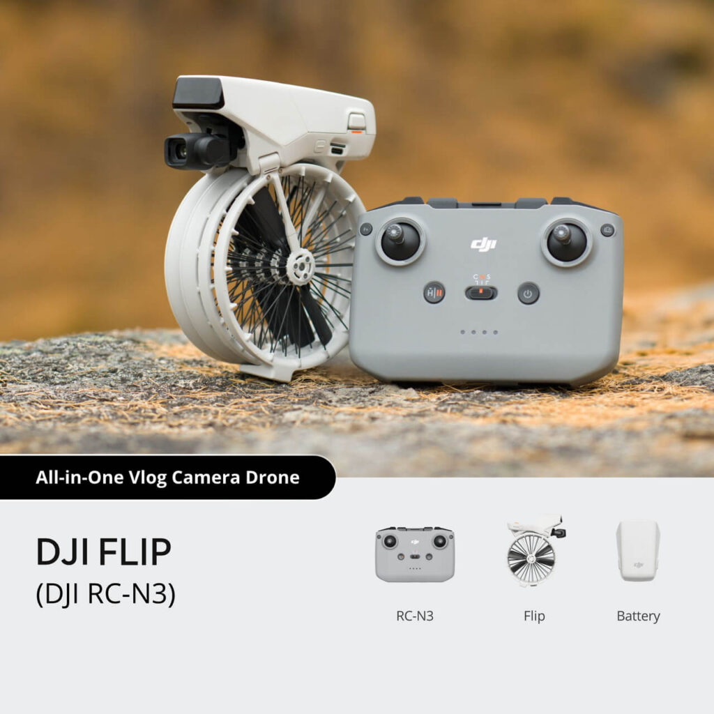 Flip (DJI RC 2) — Ekranlı Kumandalı Katlanır Vlog Dronu