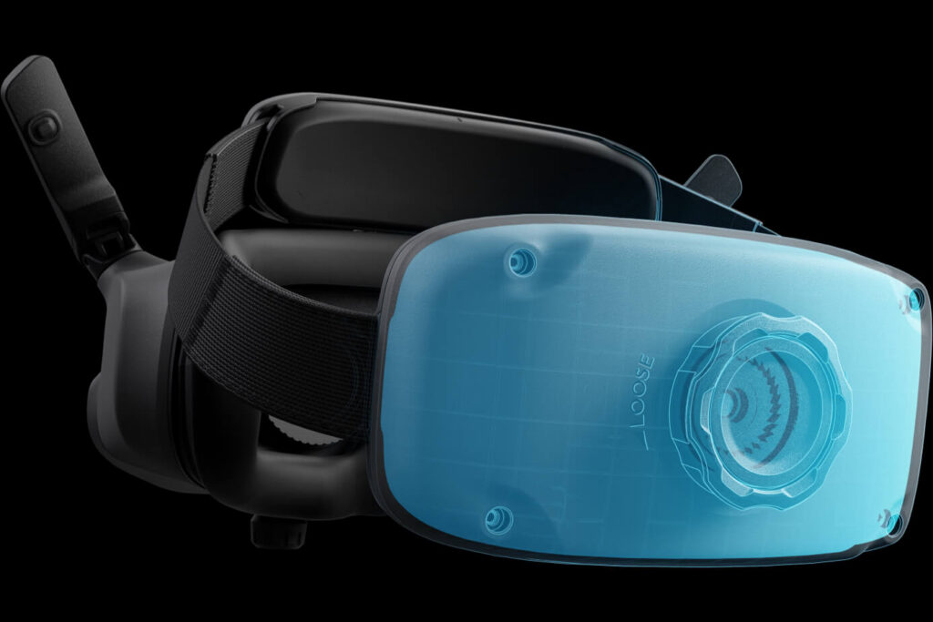 DJI Goggles 3 — baş bandındaki dahili batarya