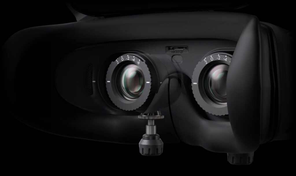 DJI Goggles 3 — diyoptri halkaları ve microSD yuvası