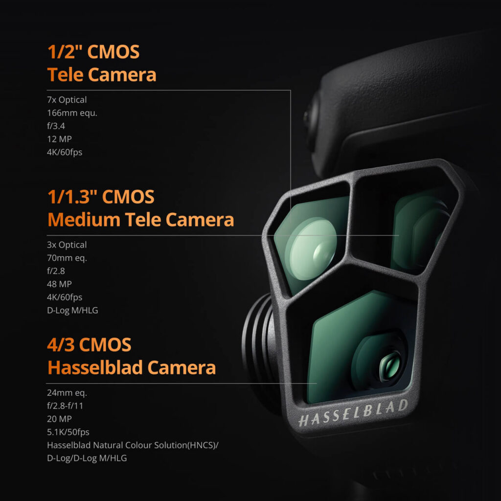 DJI Mavic 3 Pro — üçlü kamera sisteminin teknik detayları