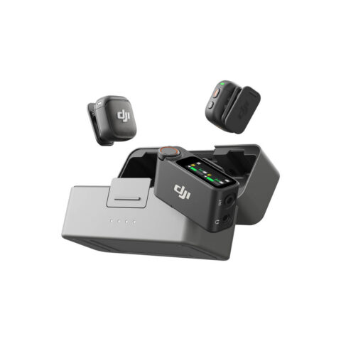DJI Mic 3 alıcı — dokunmatik ekran ve çıkışlar