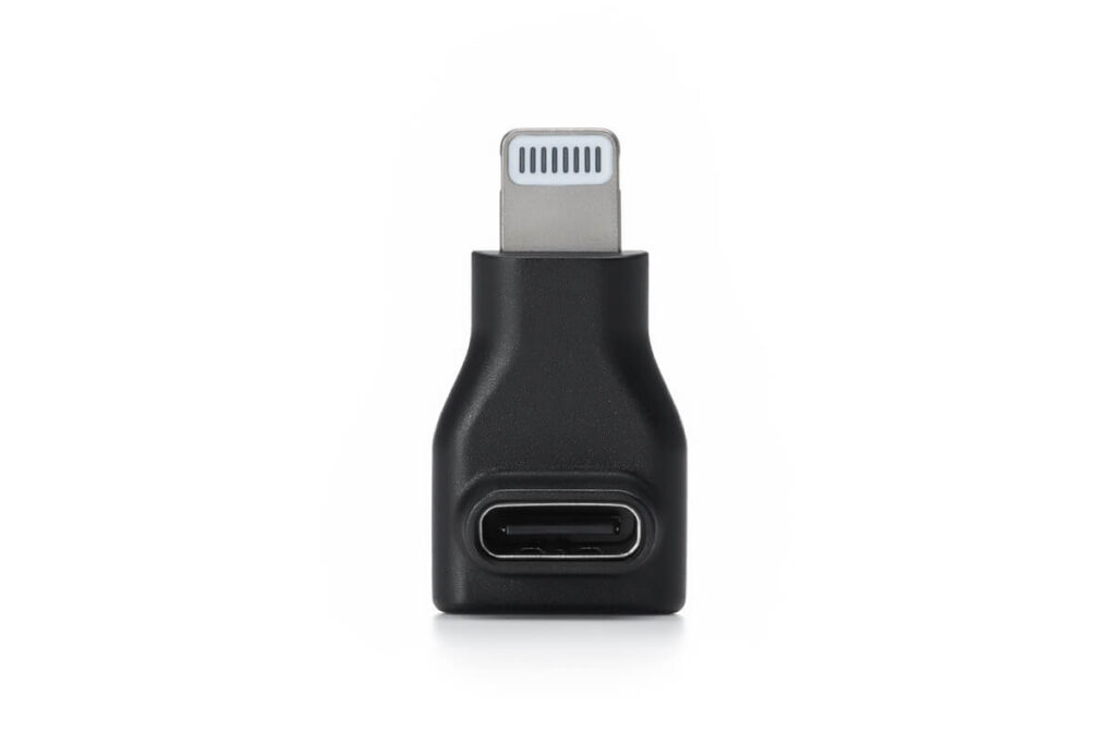 DJI adaptör — Mobil Alıcının takıldığı USB-C dişi giriş