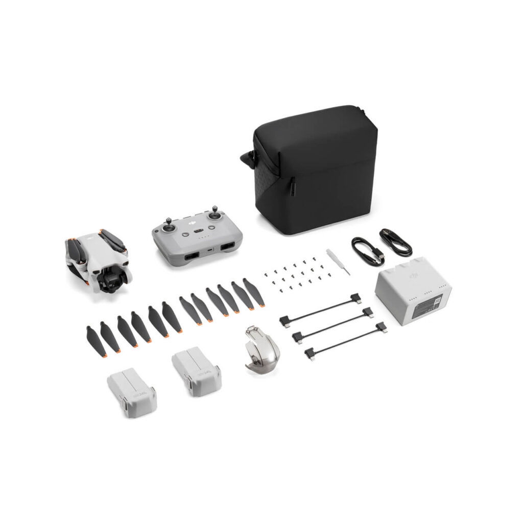 DJI Mini 3 (DJI RC-N1) — kutudan çıkan tüm parçalar