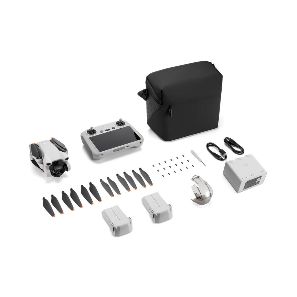 DJI Mini 3 (DJI RC-N1) — kutudan çıkan tüm parçalar