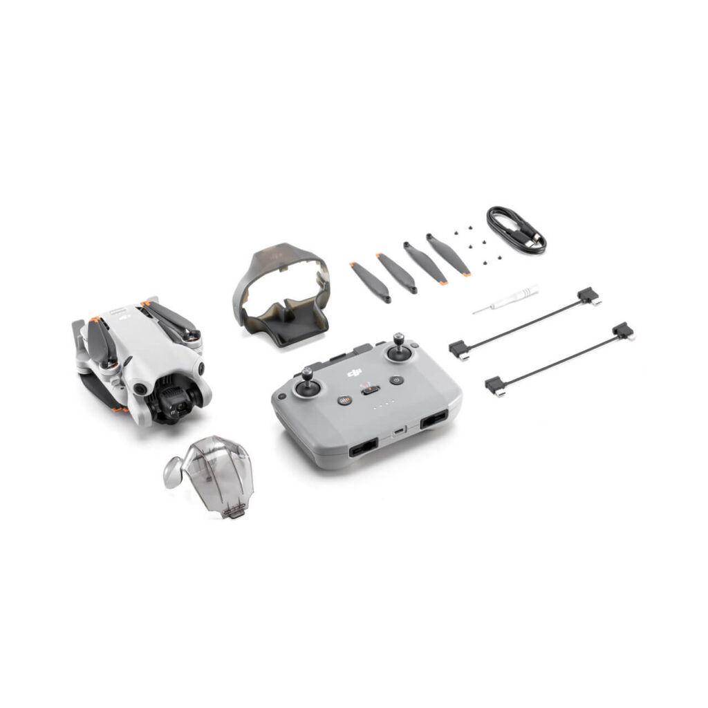 DJI Mini 4 Pro (DJI RC-N2) — kutudan çıkan tüm parçalar
