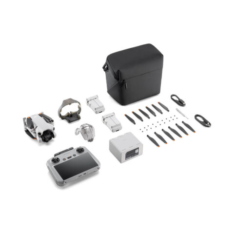 DJI Mini 4 Pro Fly More Combo — kutudan çıkan tüm parçalar