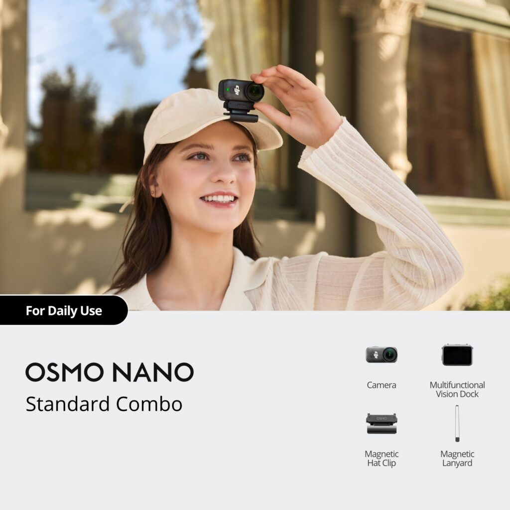 Osmo Nano Standard Combo (128GB) — Giyilebilir Manyetik 4K Kamera