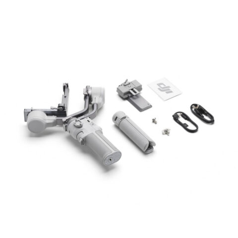 DJI RS 4 Mini — kutudan çıkan tüm parçalar