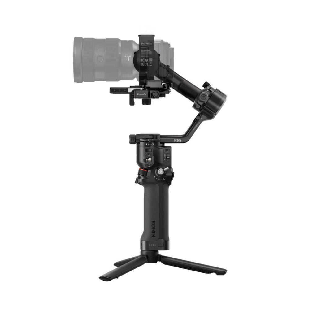 DJI RS 5 — 3 eksen + Z ekseni yapısı ve hızlı çıkarma plakası